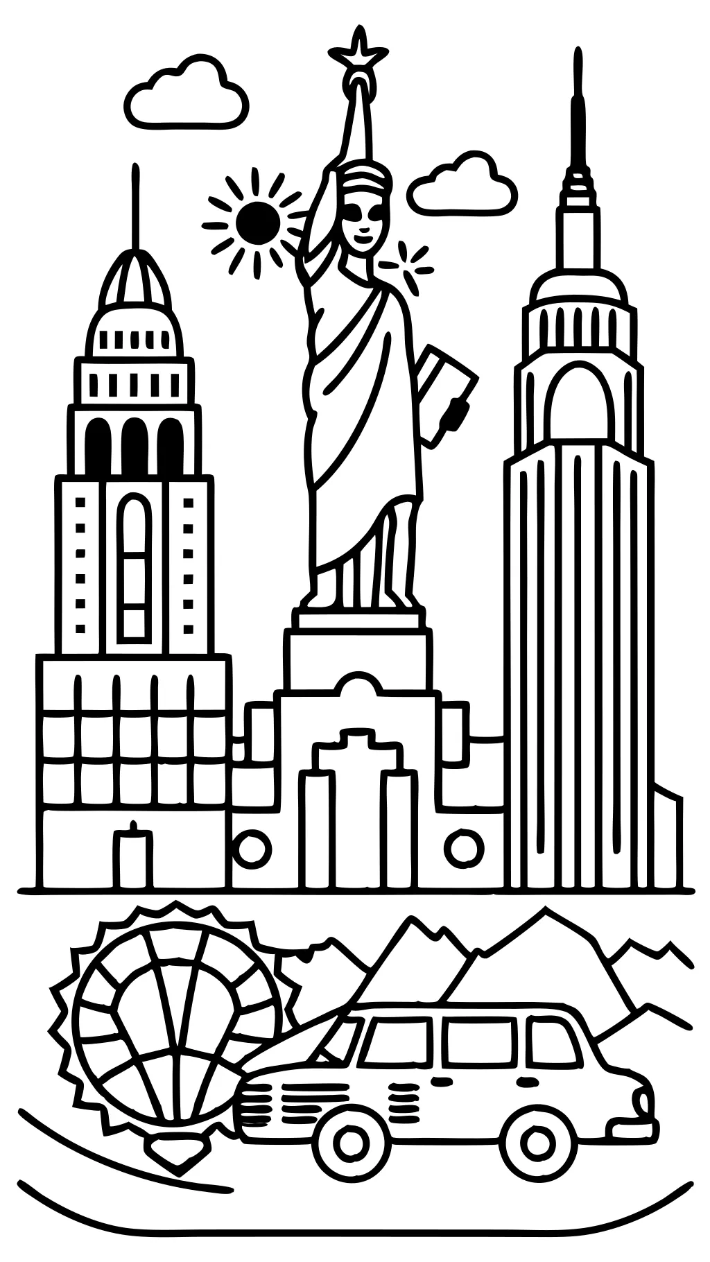 Página para colorear de Nueva York